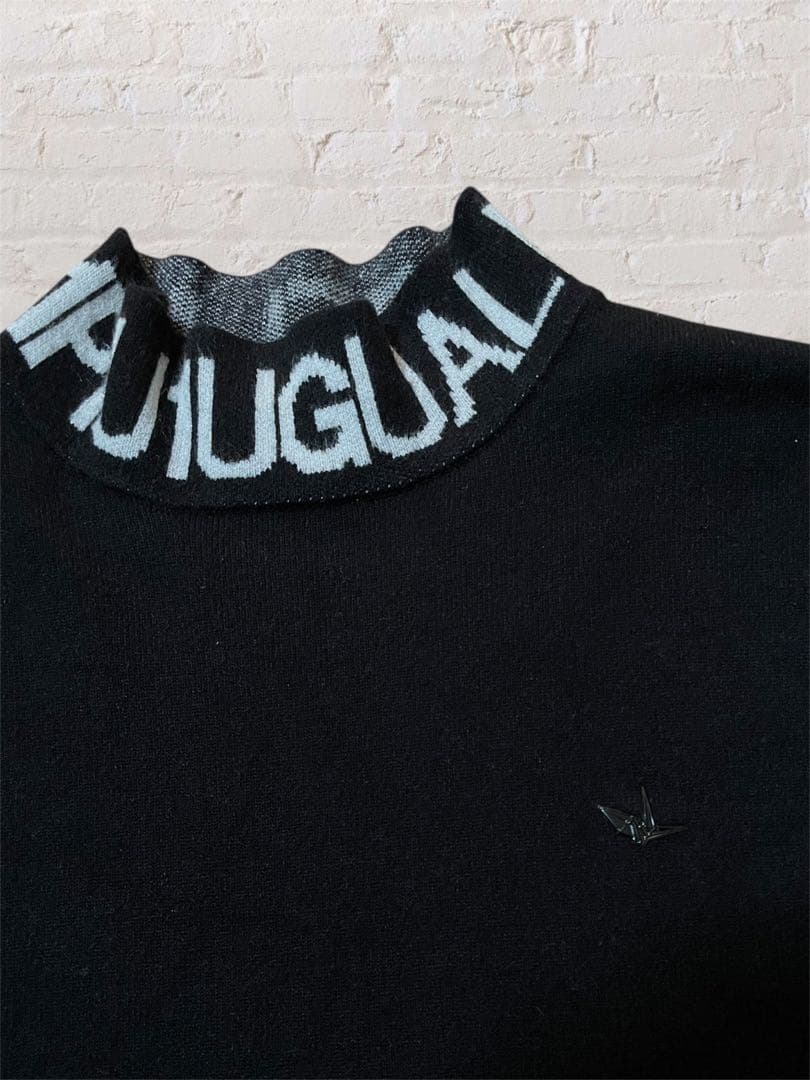 美品　1PIU1UGUALE3 ブラック モックネック セーター M