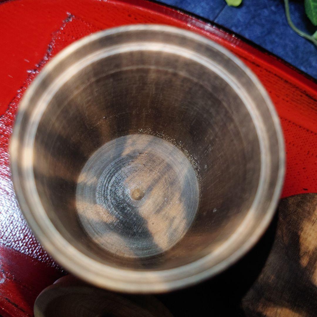 黒柿 茶筒 総黒柿