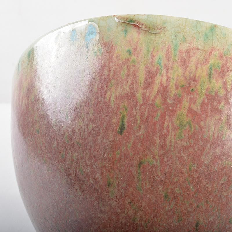 中国　辰砂　江豆紅釉　鉢　C　R5880