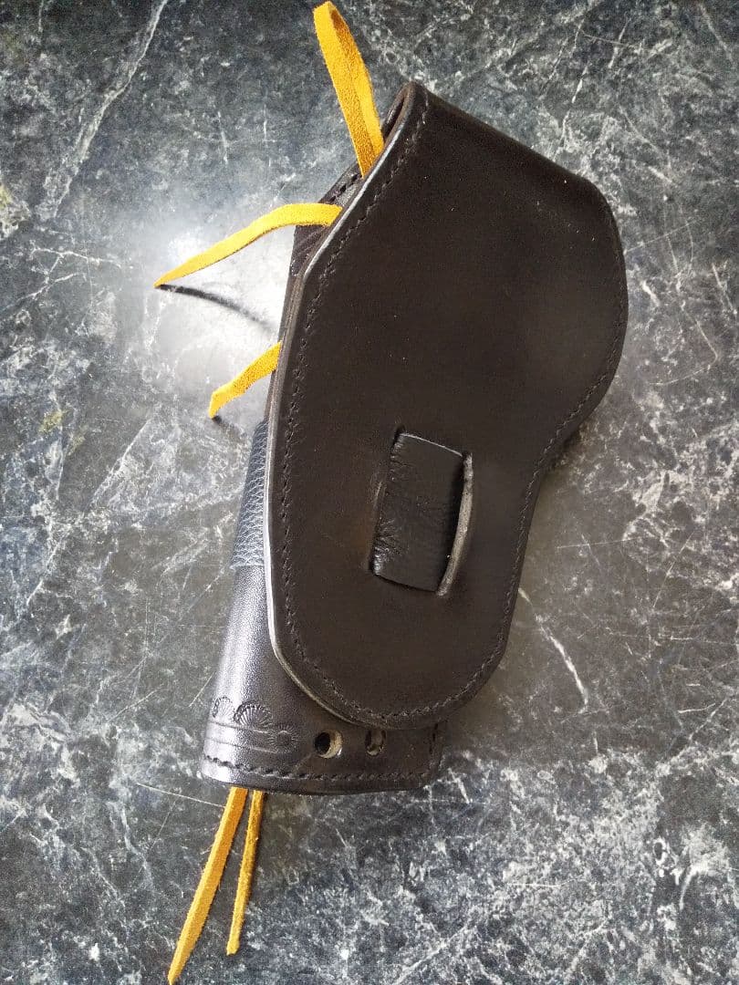 コンチョ付き SAA用本革ウエスタンホルスター オールドタイプ クラフト