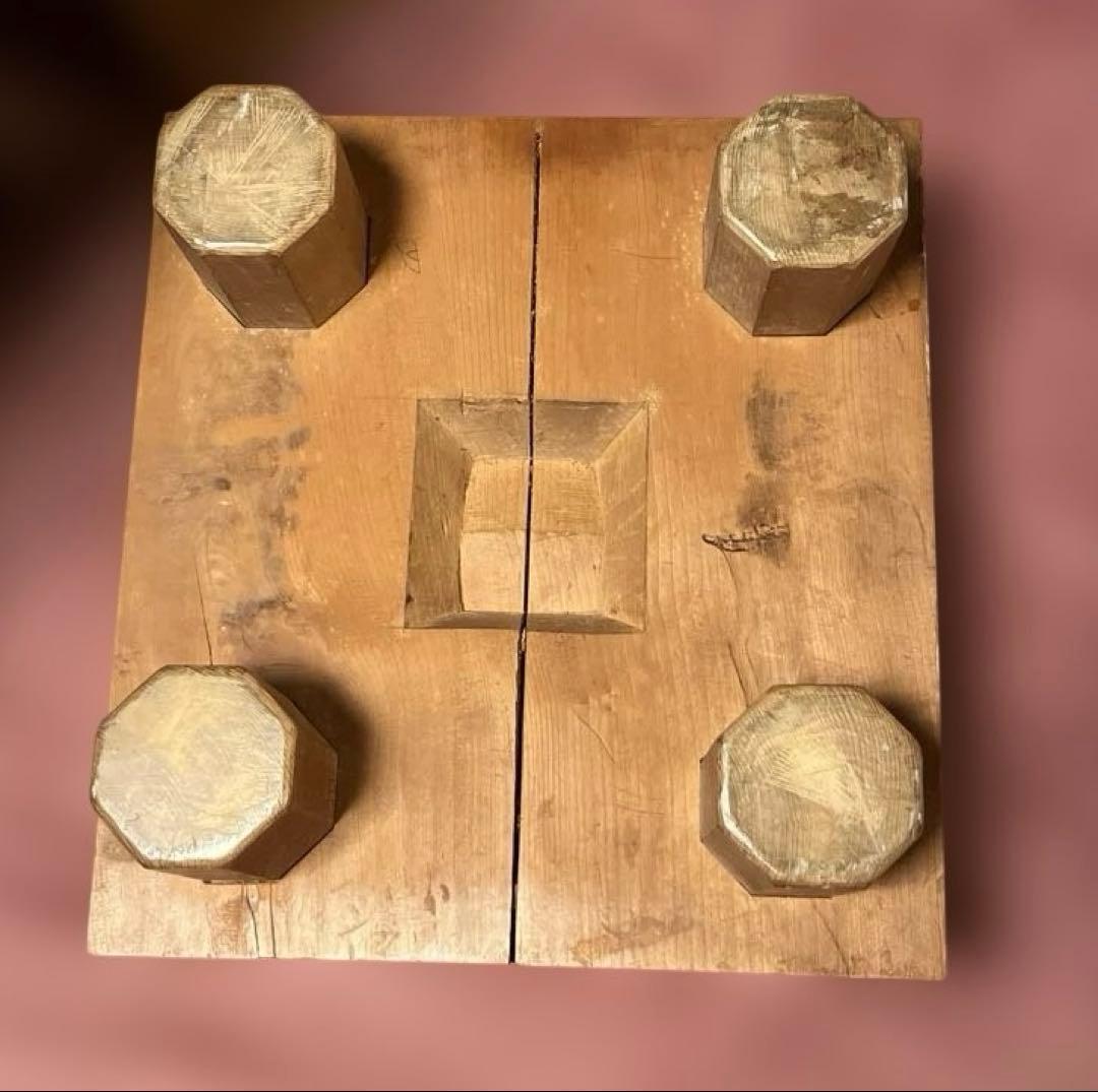 ほんかや　囲碁盤　本榧　足付き　ふた付き