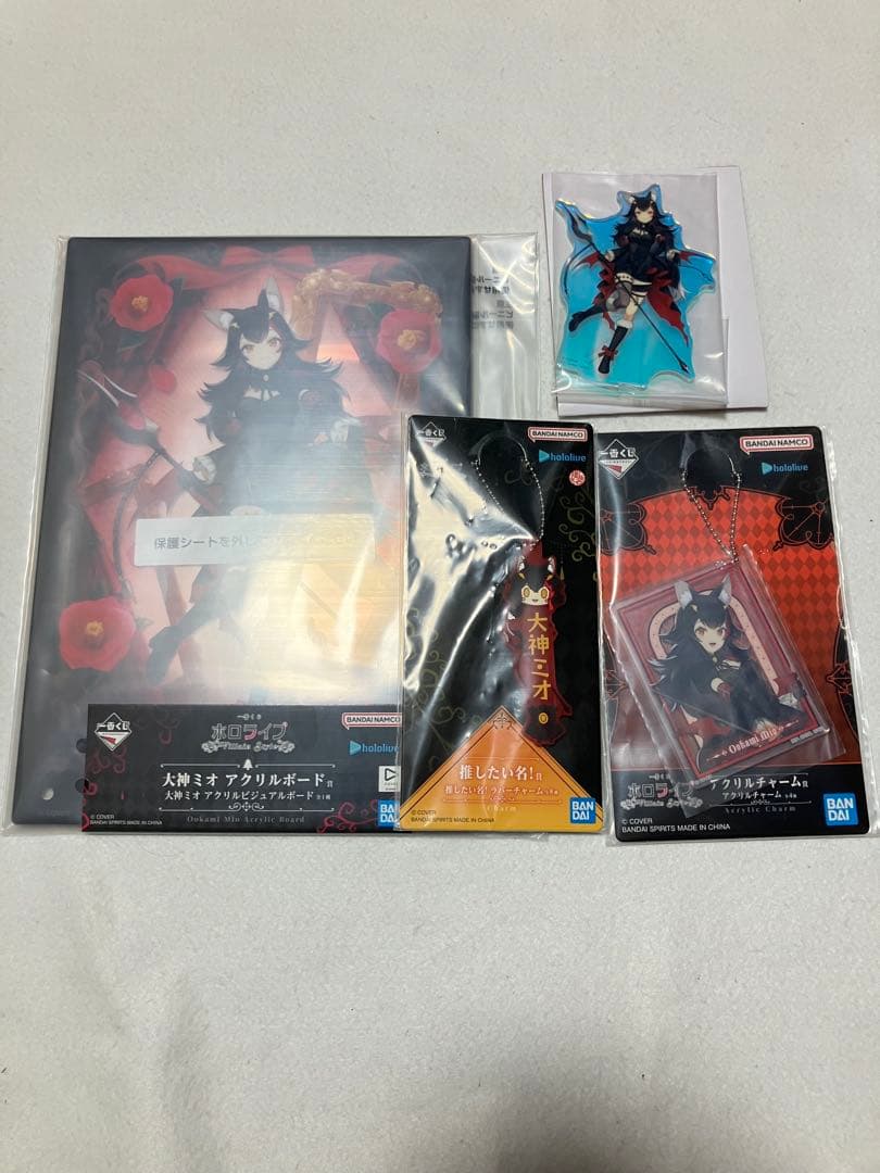 一番くじ　ホロライブ　大神ミオ　フィギュア アクリルボード アクリルスタンド