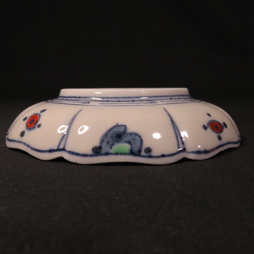 小皿 赤絵 色絵付 銘 花弁 古伊万里 金蘭手 金彩 5枚