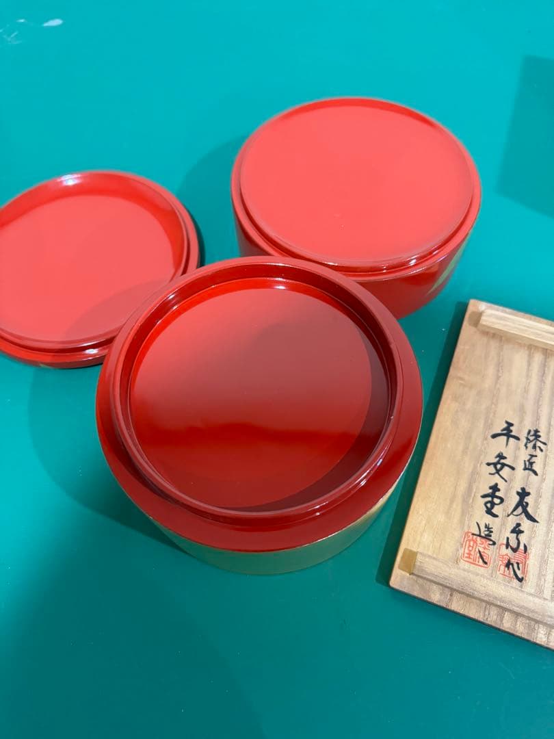 山田平安堂　平安堂　翔鶴　2段重　重箱　美品