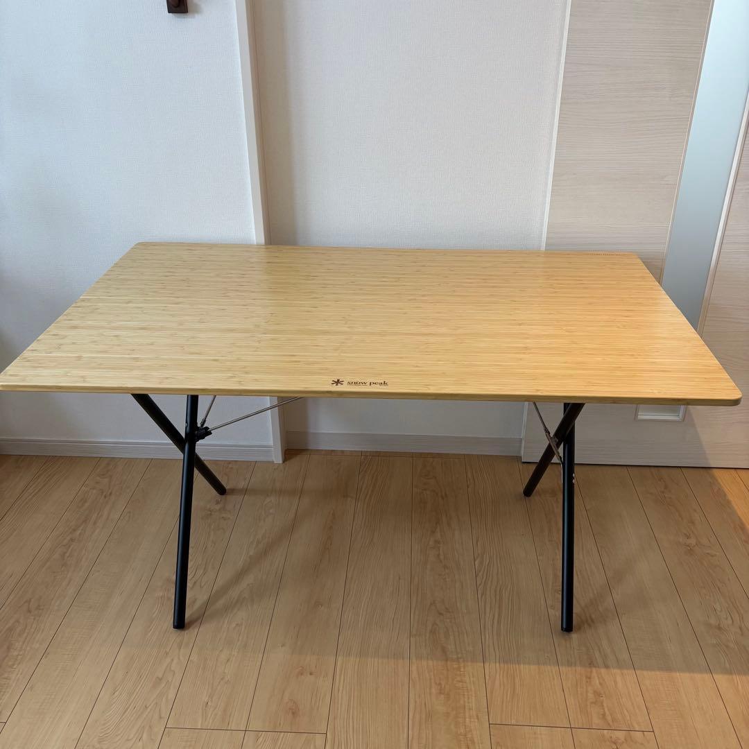 【美品】スノーピーク、 ワンアクションテーブルロングLight Bamboo