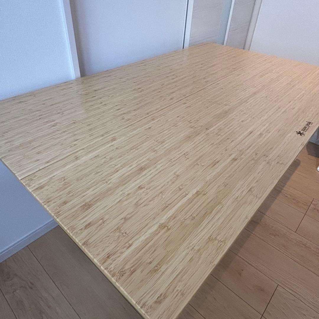 【美品】スノーピーク、 ワンアクションテーブルロングLight Bamboo