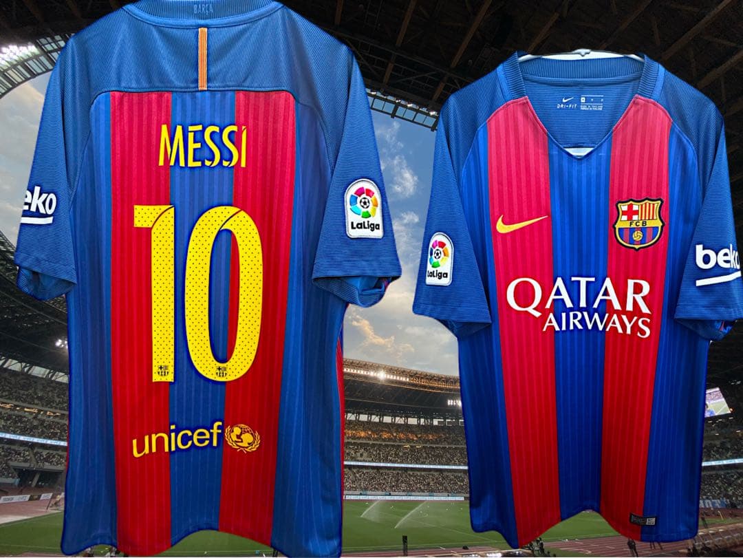 【メッシ#10】 バルセロナ ユニフォーム 16/17 サイズM