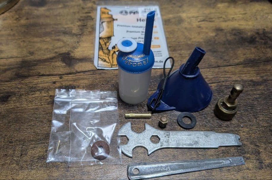 ★R★　Petromax HK500 ブラス（付属品+純正ケース他別売パー