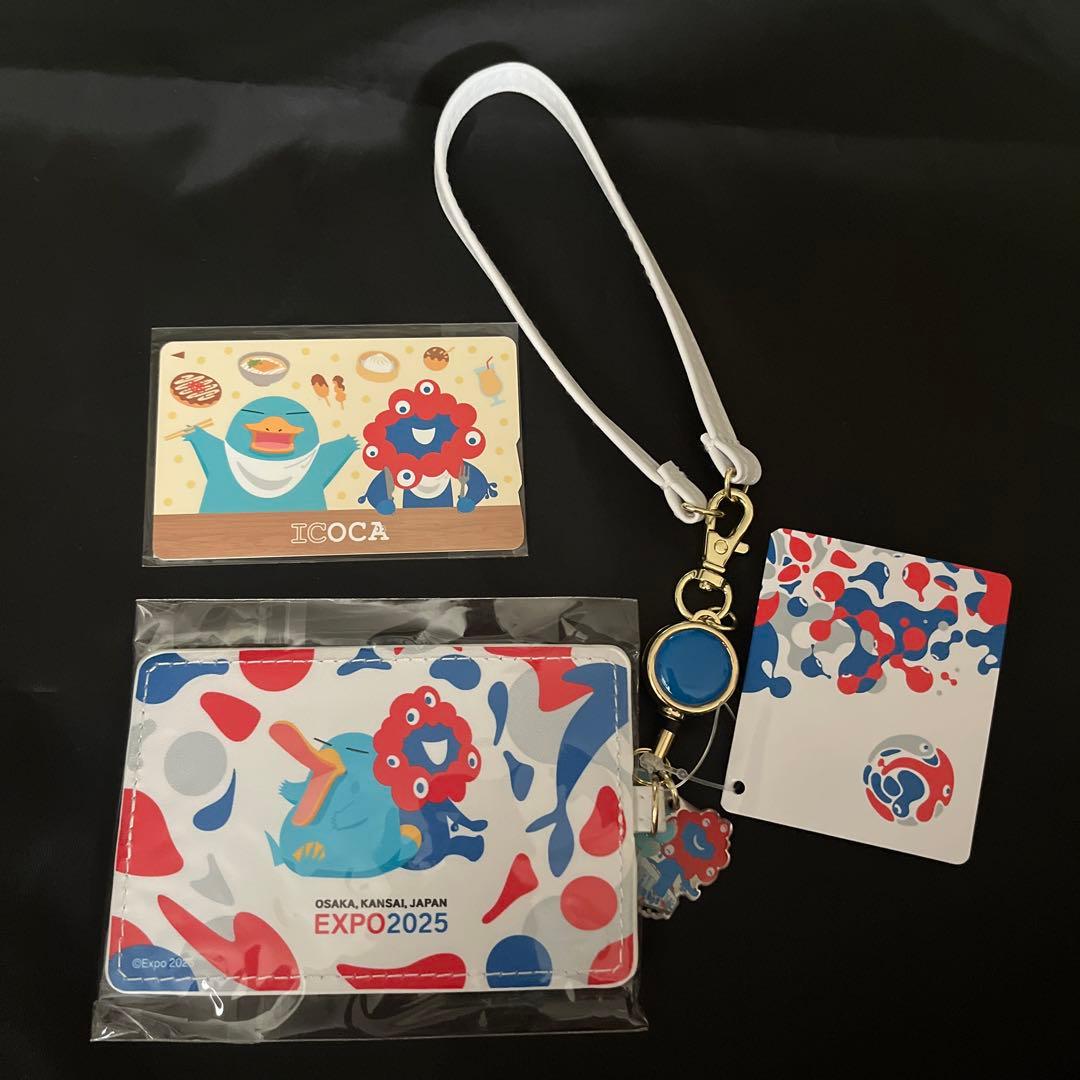 関西万博 JR西日本　万博限定ICOCA カード　オリジナル合皮パスケース付き