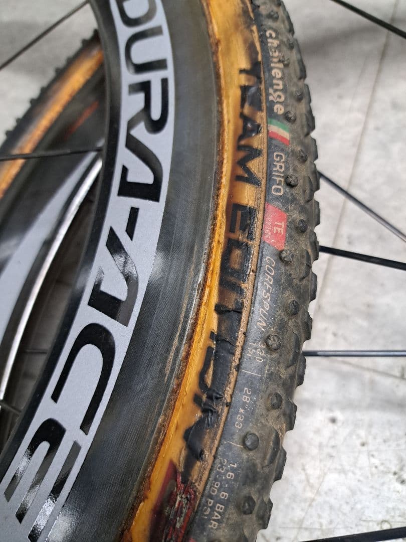 ジャンク DURA-ACE 完組カーボンディープホイールセットWH-R7801