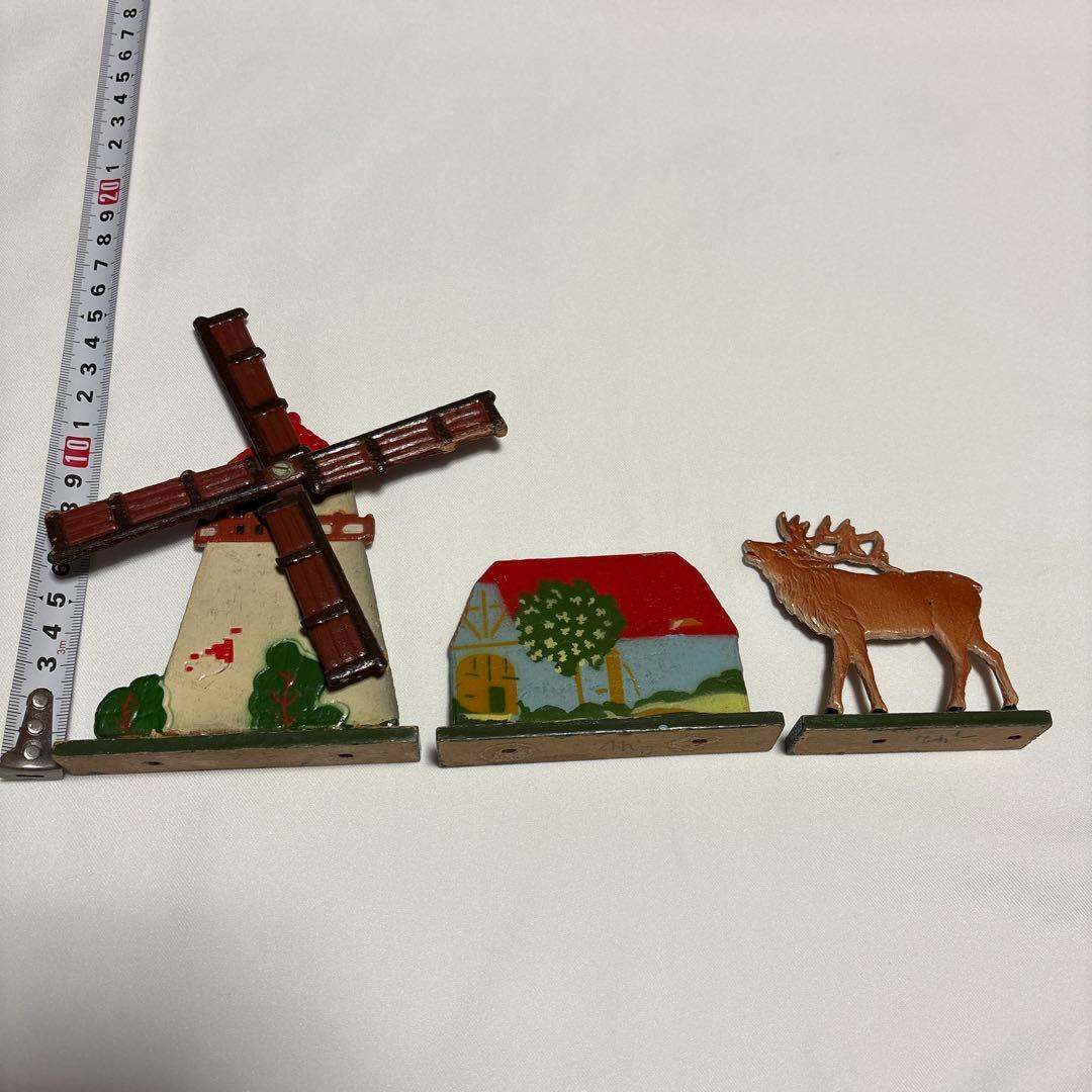 ドイツ　木製　プレート　ヴィンテージ 動物セット