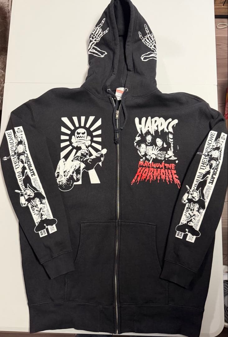マキシマムザホルモン ハードコアチョコレート ヘドバン大虐殺パーカーXXLサイズ