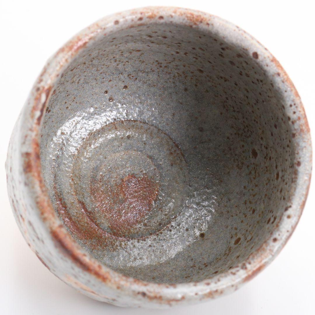 人間国宝 加藤唐九郎作 志野茶碗 茶道具 仕覆付 共箱共布　M662　N5