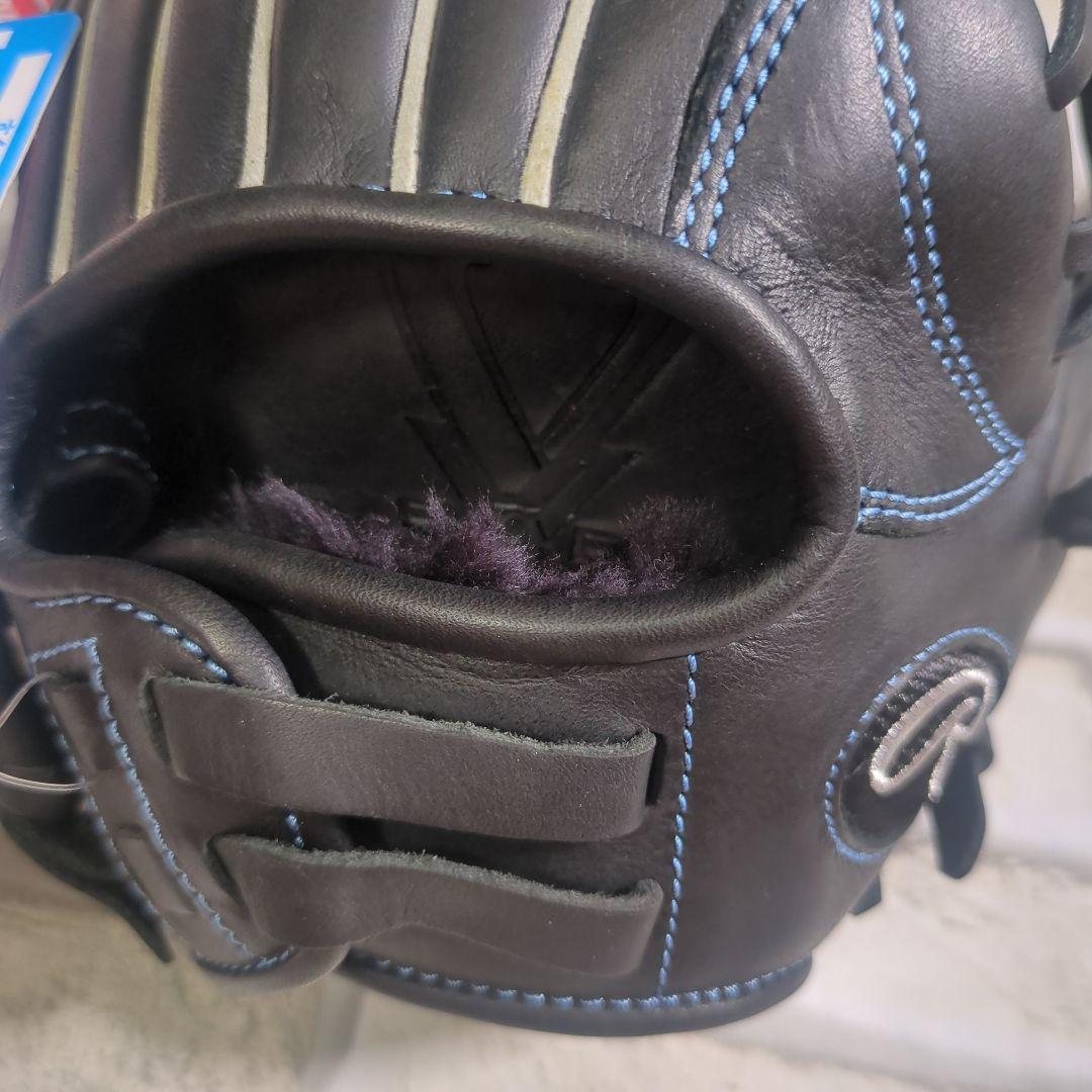 【未使用・タグ付き】Rawlings 軟式グローブ 黒/青 ジュニアS
