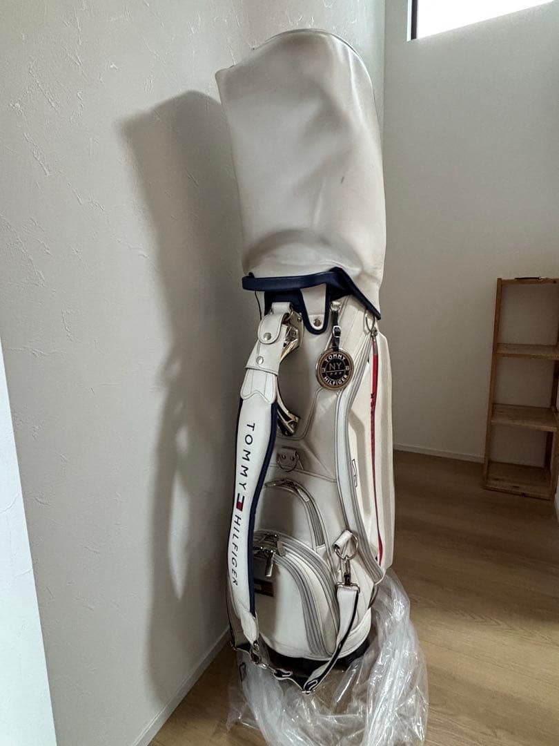   キャディバッグ ホワイト/ネイビー