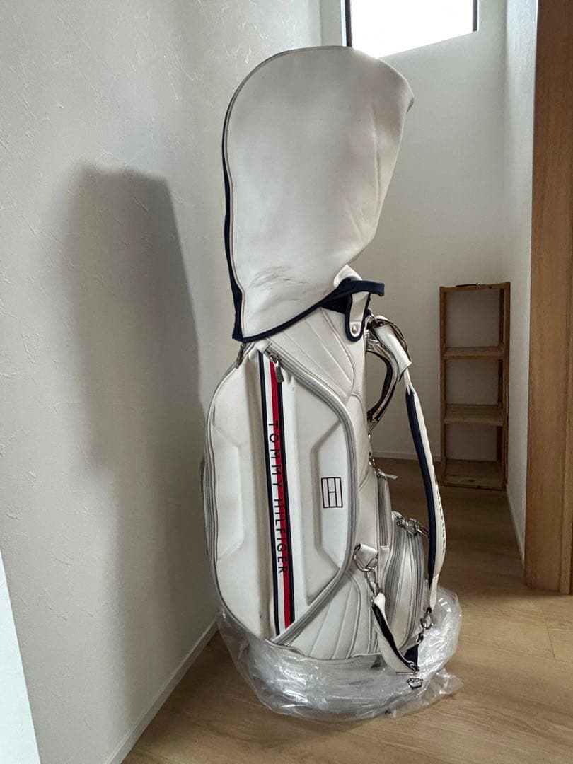   キャディバッグ ホワイト/ネイビー