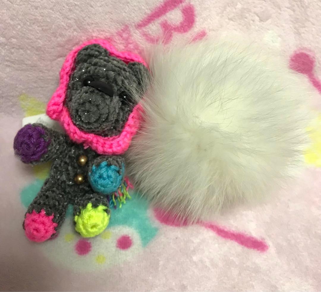 安室奈美恵さん　ファーキーホルダーセット　clasky