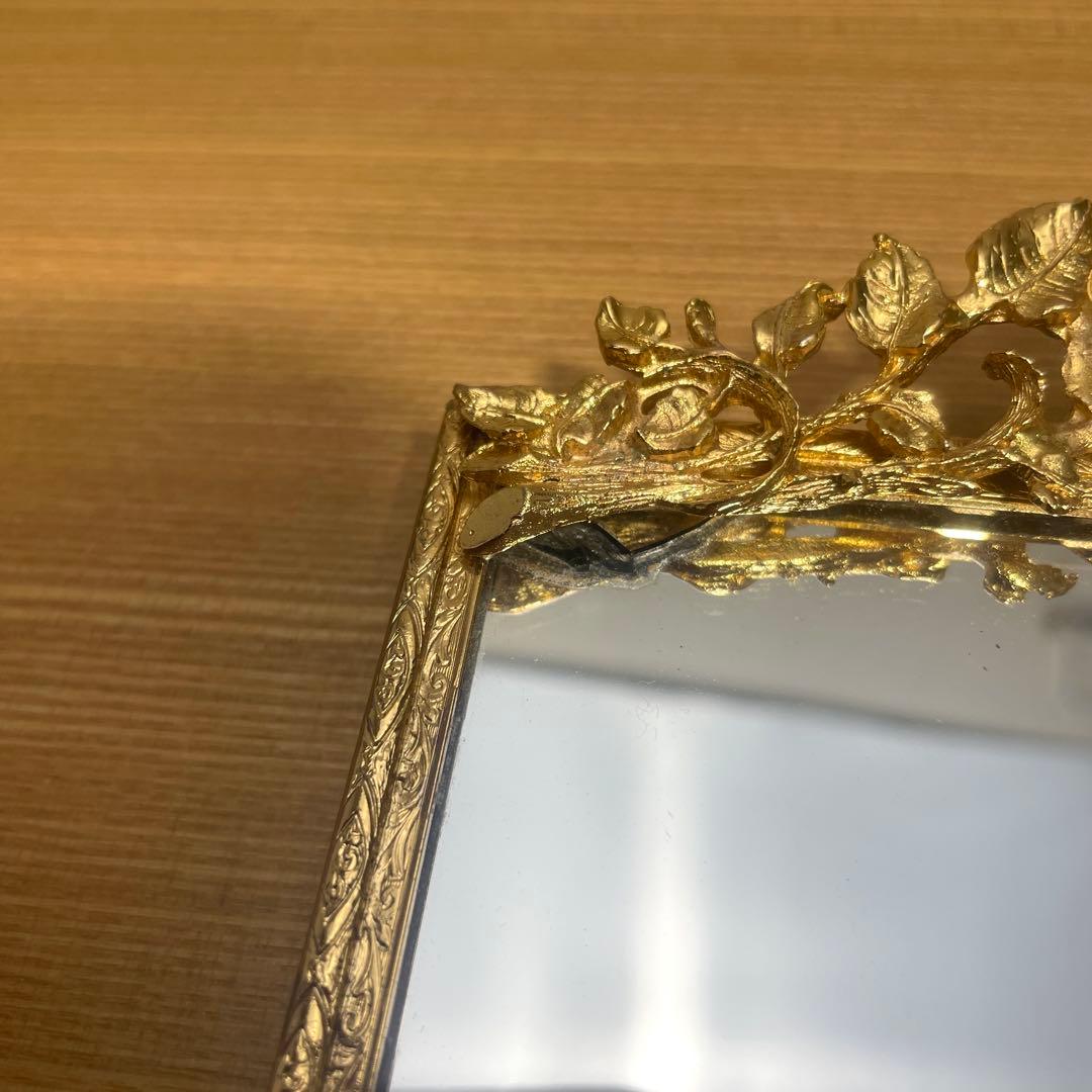 ヴィクトリアンミラートレイ アンティーク調 ジュエリーホルダー 鏡 小物皿