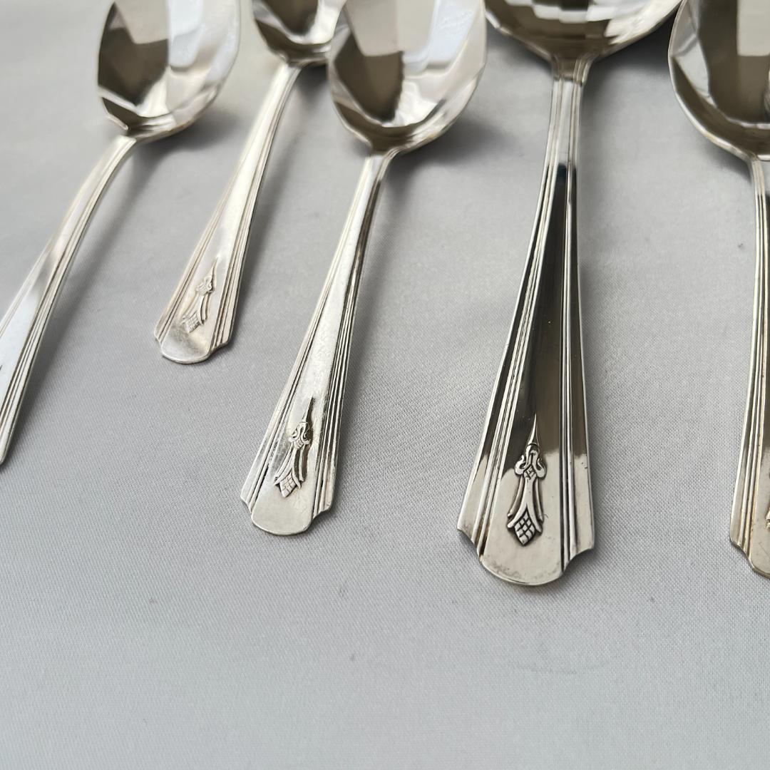 【英国】 アールデコのアイスセット スプーン / サーバー Art Deco