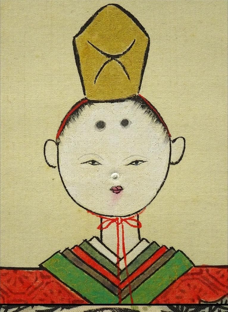 【真作】掛軸 南静山『立雛図』立ち雛 絹本 肉筆 共箱付 掛け軸 a110510