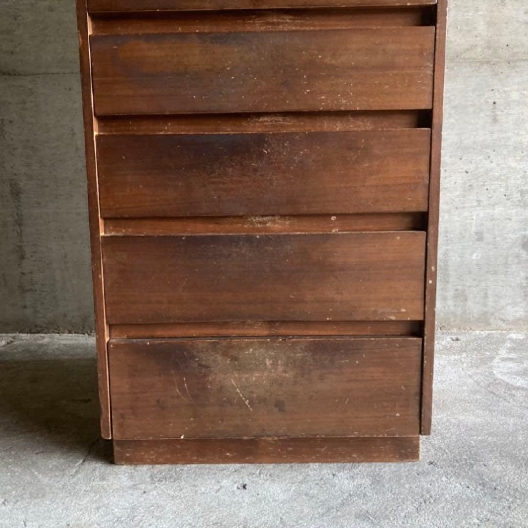 古いキャビネット チェスト ラック 箪笥 電話台 棚 木製 当時物 昭和 レトロ