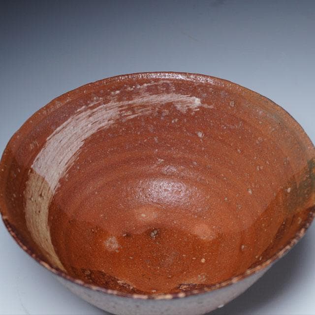 那波鳳翔　伊羅保茶碗　共箱　茶道具　播州相生焼　兵庫県 片身替