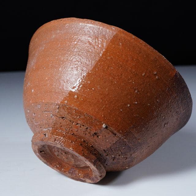 那波鳳翔　伊羅保茶碗　共箱　茶道具　播州相生焼　兵庫県 片身替