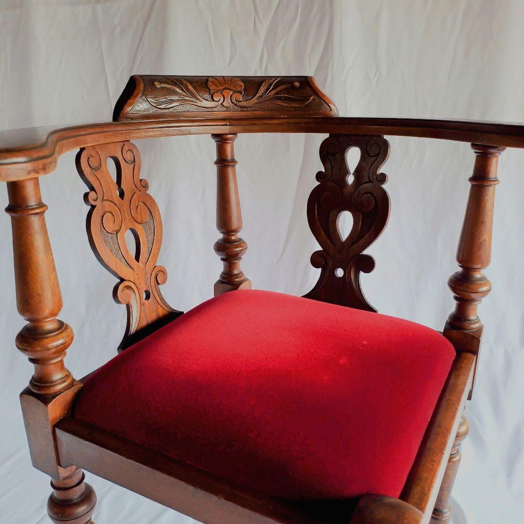 【ヴィンテージ】イギリス コーナーチェア 椅子 クラシック アンティーク 英国