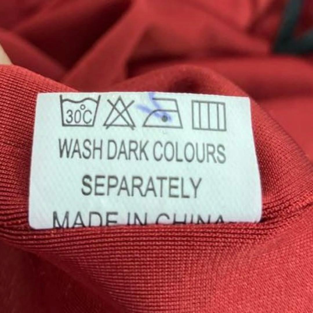 社交ダンス　スタンダードドレス　モダンドレス　赤　スパンコール