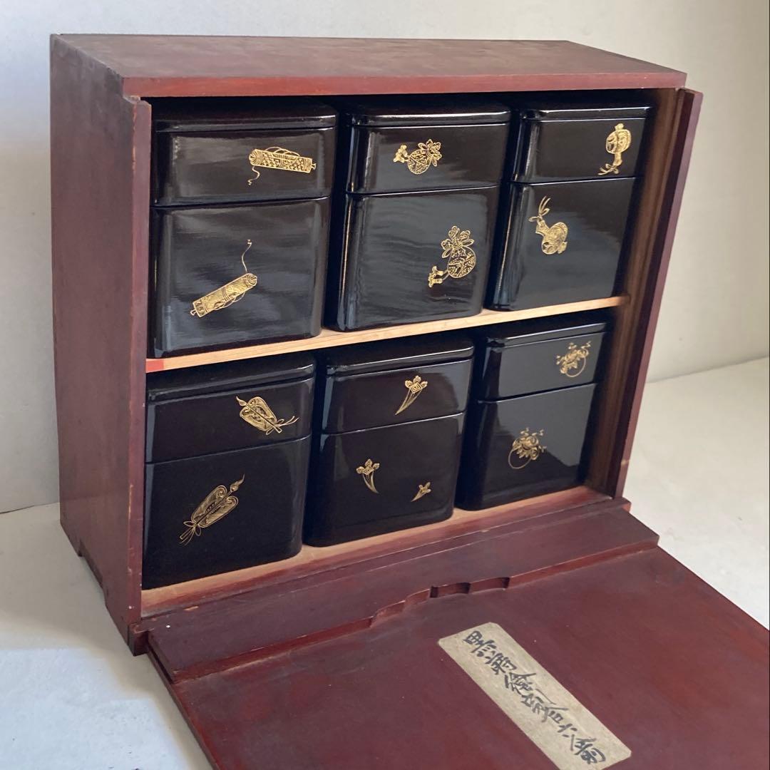 重箱 6個揃 塗り 江戸時代後期 天保 希少品