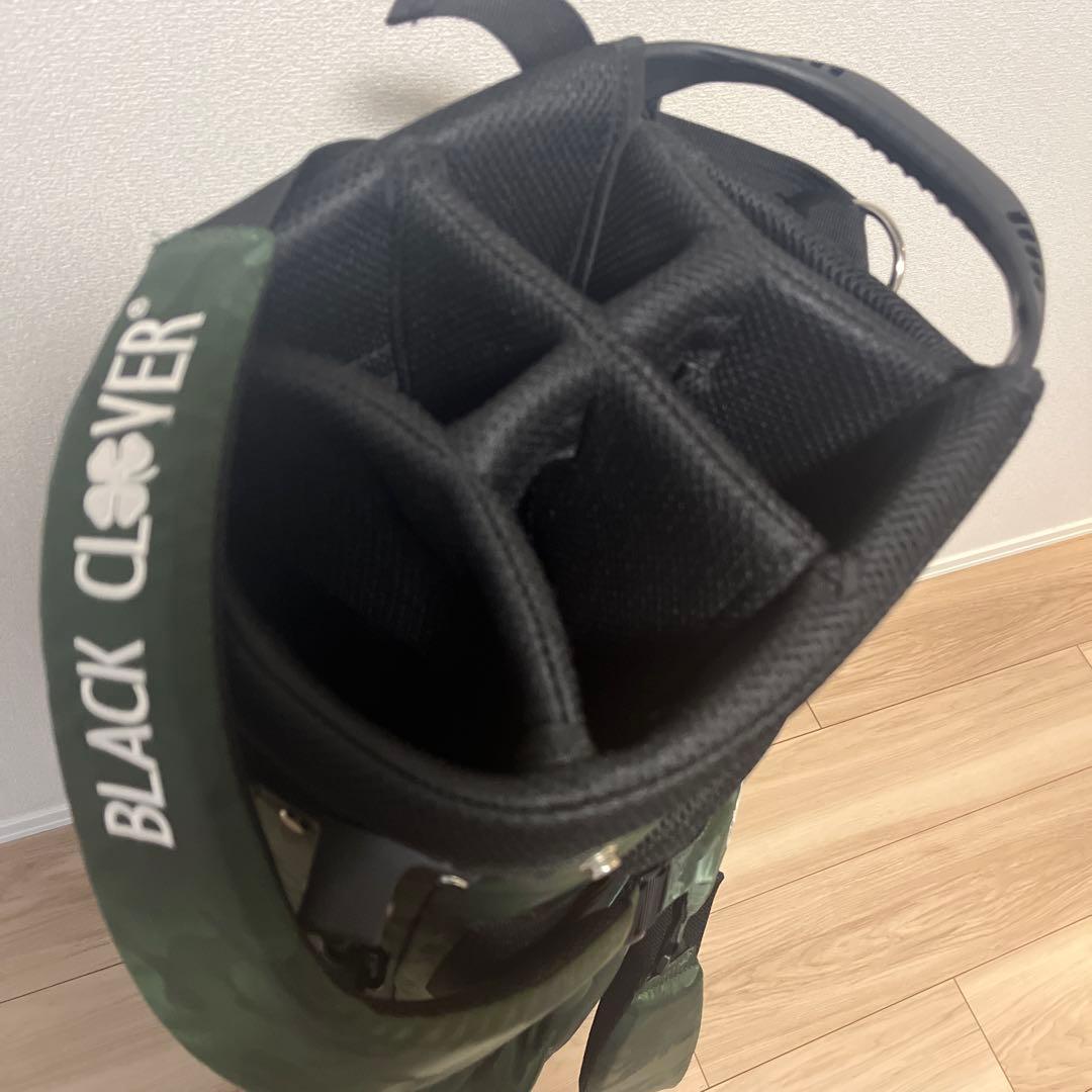 BLACK CLOVER ゴルフキャディバッグ カモフラージュグリーン