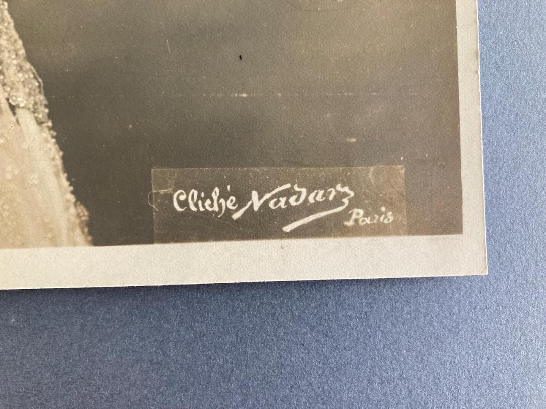 フランスアンティーク　女優の肖像写真　マルト・レニエ　ナダール写真館