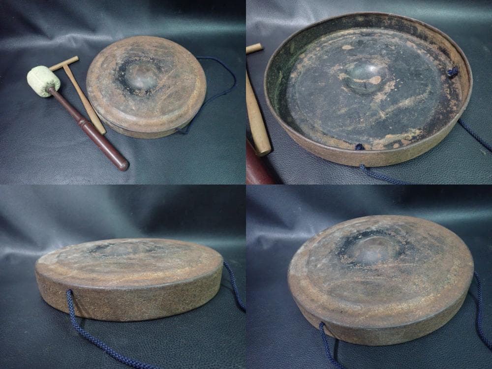 鐘　鉦　銅鑼　セット　和楽器　邦楽　お囃子　祭り　囃子方　日本舞踊　歌舞伎