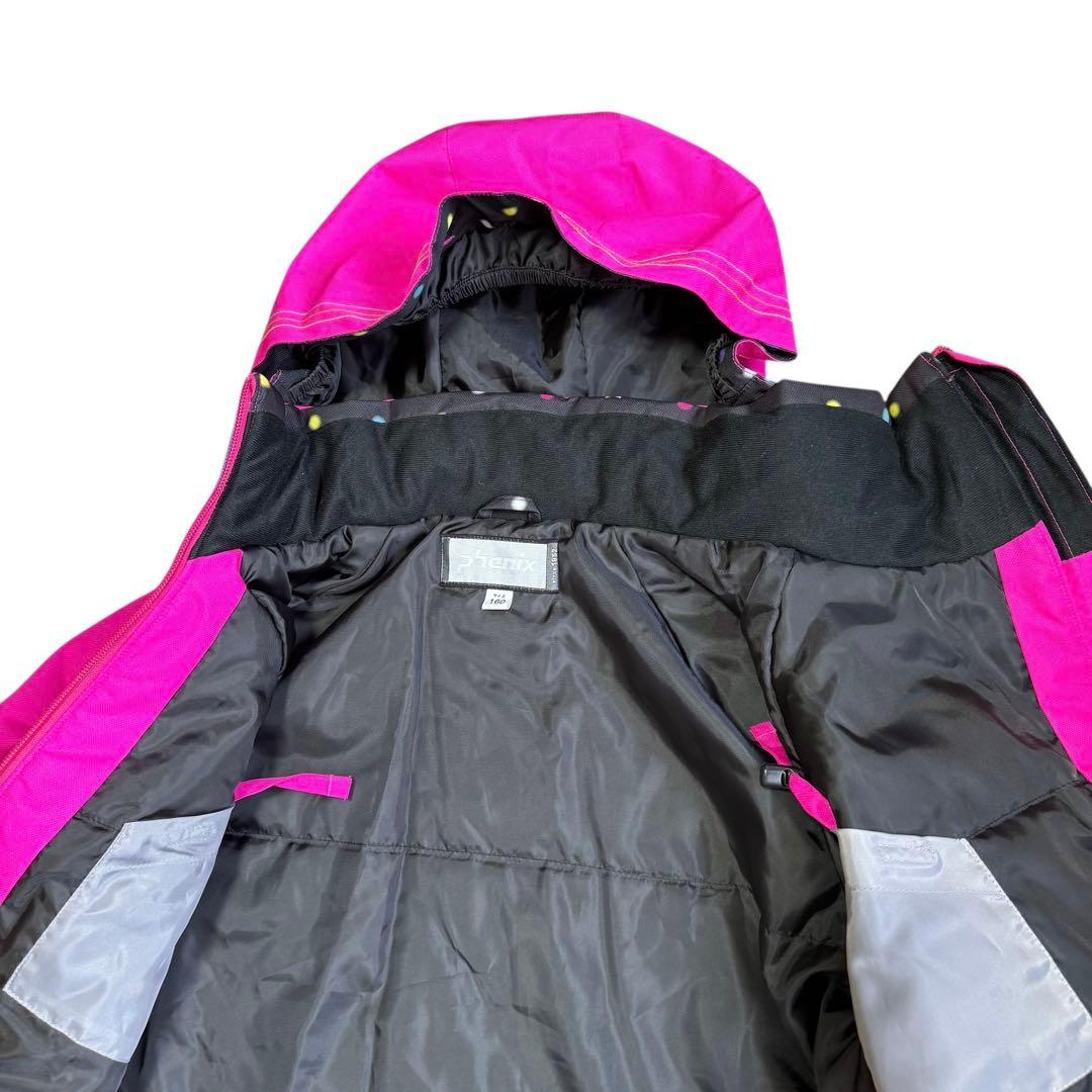 phenix 160cm スキーウェア　スノーウェア　女の子　ピンク　上下セット
