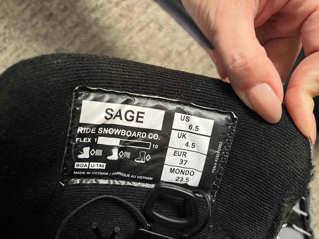 RIDEグレー スノーボードブーツ
