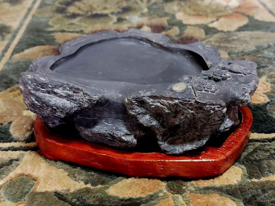 ♥中国　端渓　硯　石眼あり　端渓硯　骨董品
