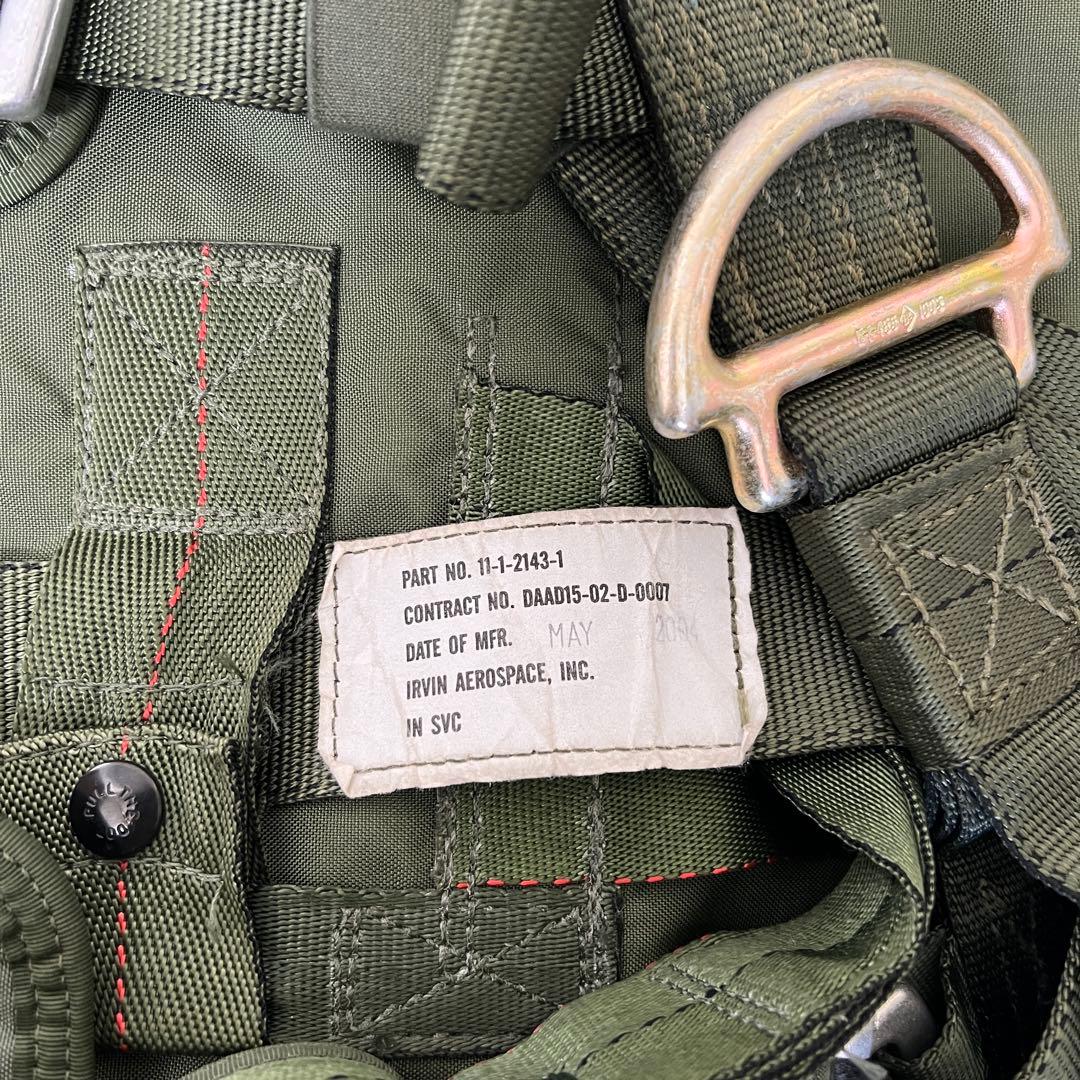 米軍実物 パラシュートハーネス IRVIN AEROSPACE 2004年製