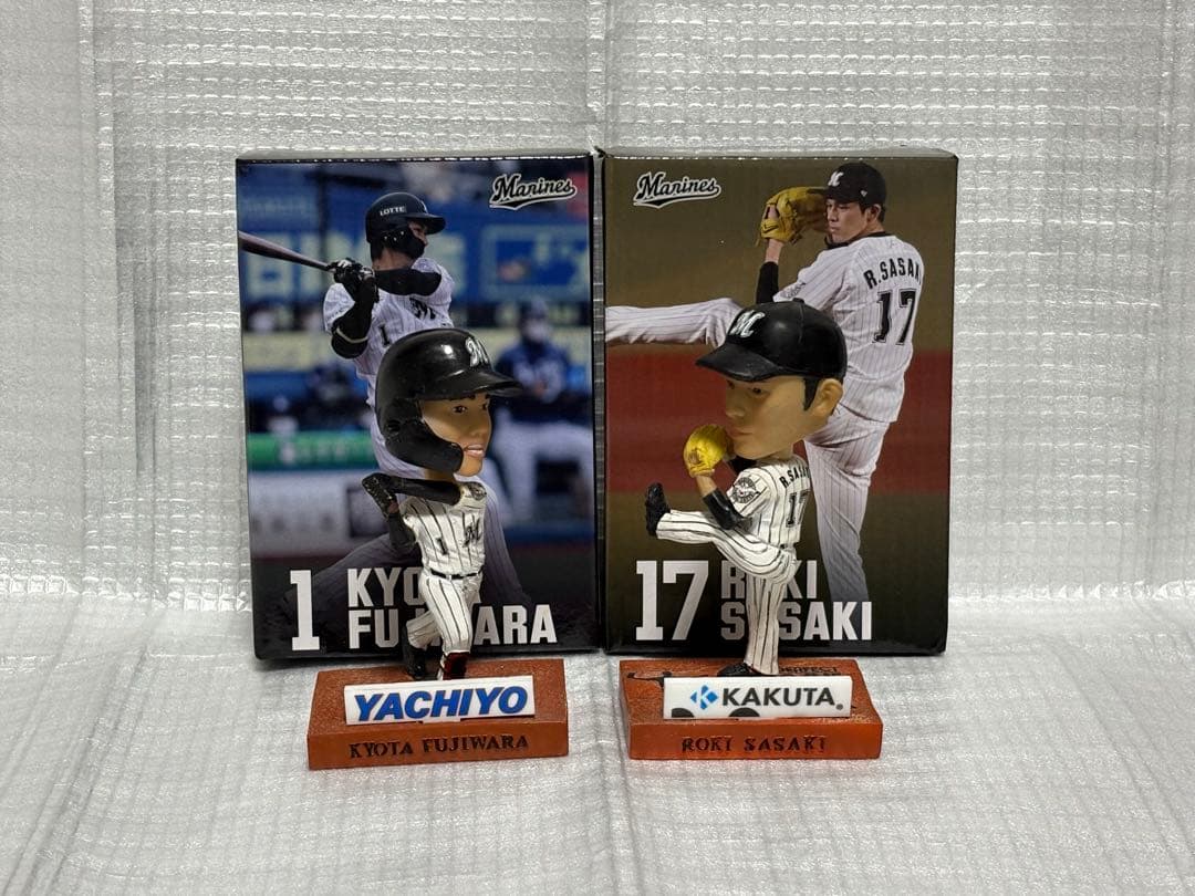 佐々木朗希限定グッズまとめ売り&藤原恭大、荻野貴司ボブルヘッド