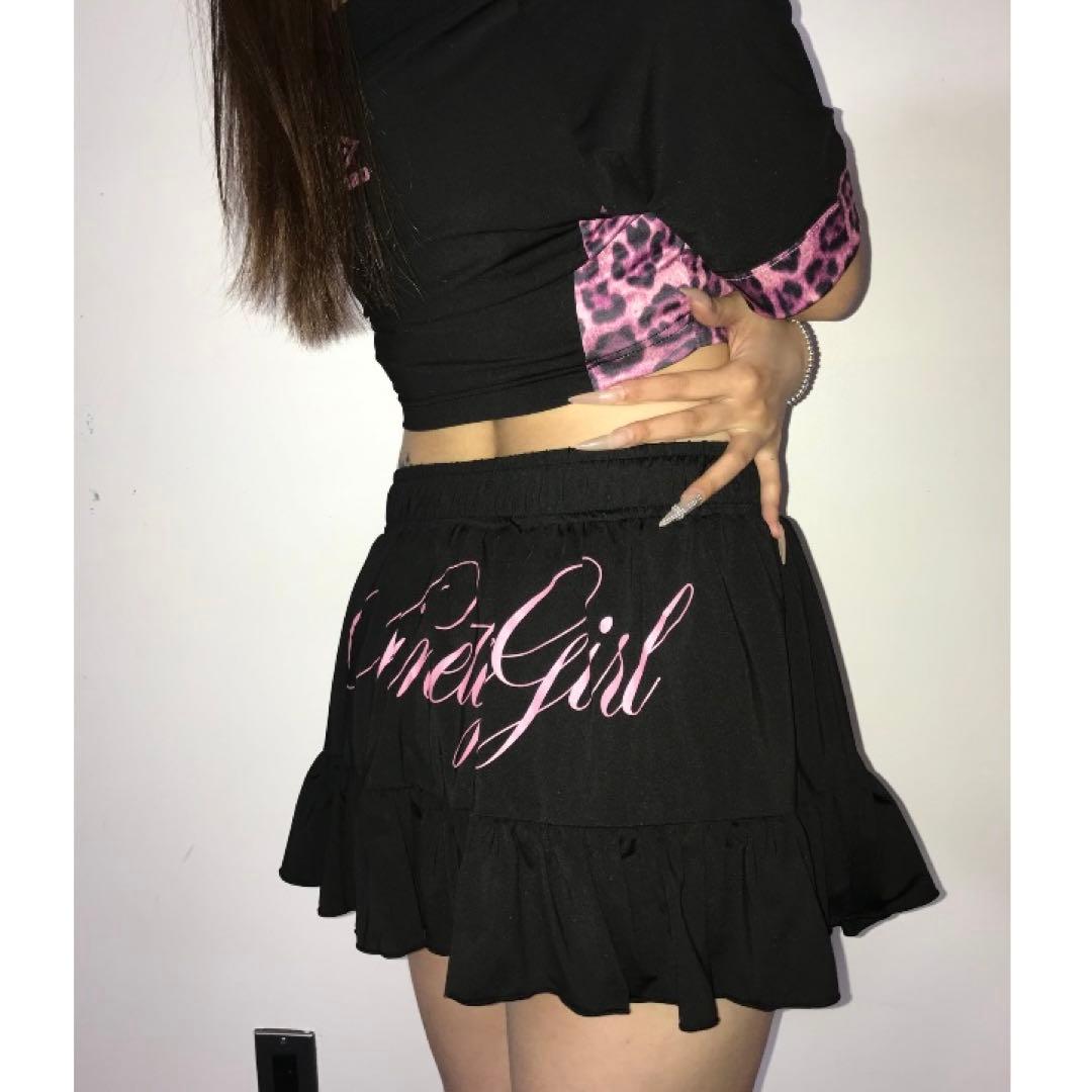 9090 girl × umbro Leopard Off Shoulder