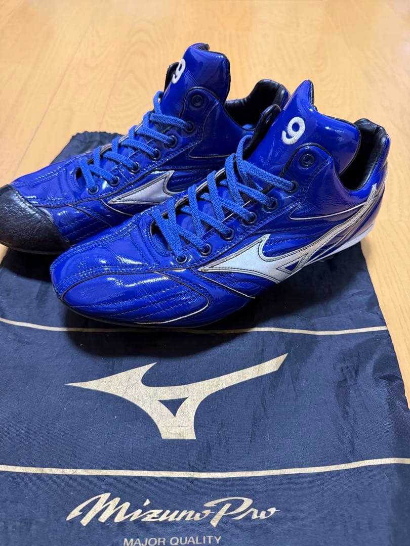 ミズノプロ 青 スパイク 野手用 27.0センチ 美品