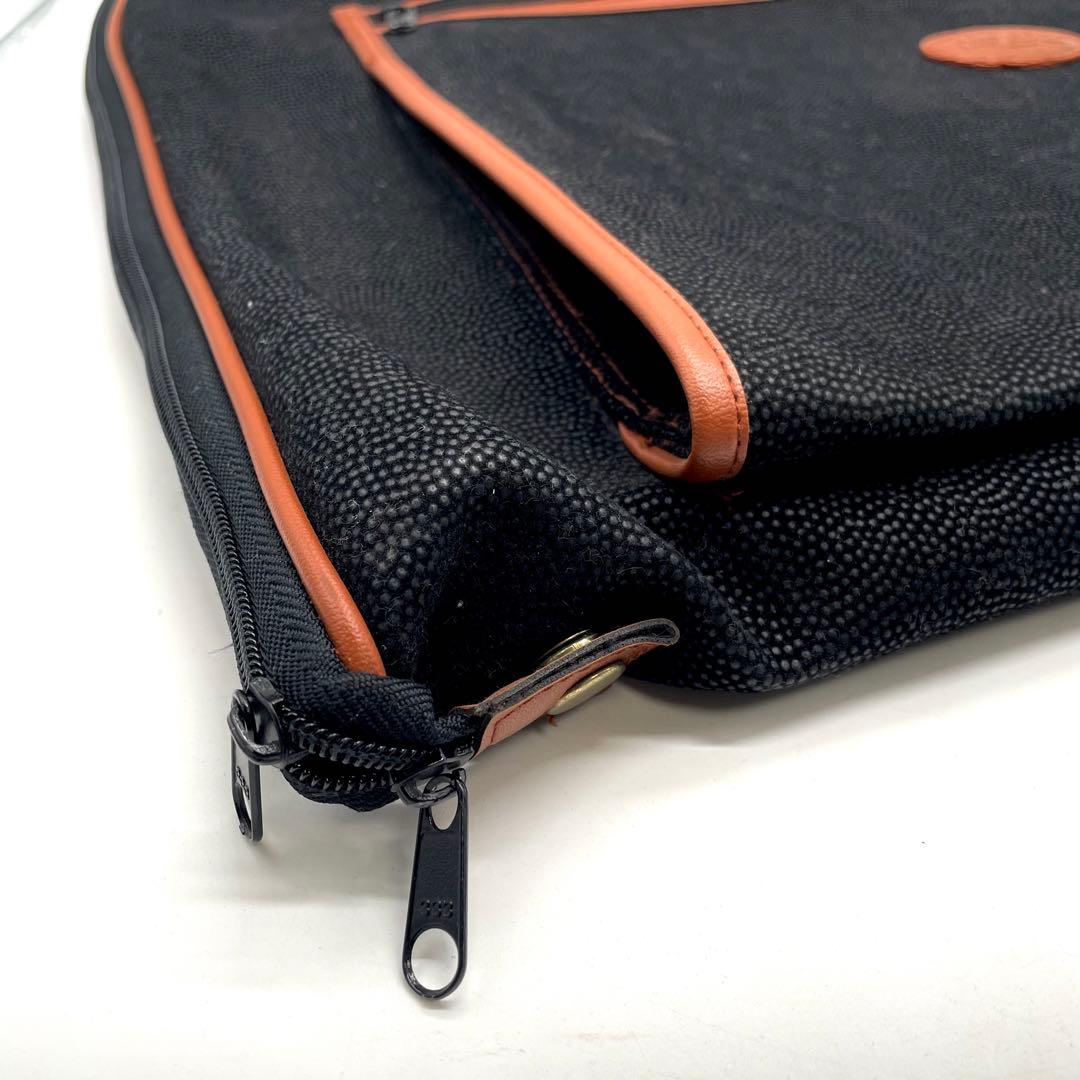 ネイチャーワールド ガーメントバッグ 衣装収納 ハンガー付き スエード 革 黒