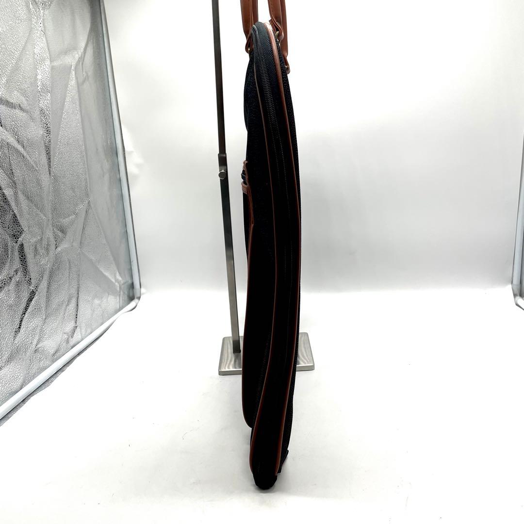 ネイチャーワールド ガーメントバッグ 衣装収納 ハンガー付き スエード 革 黒