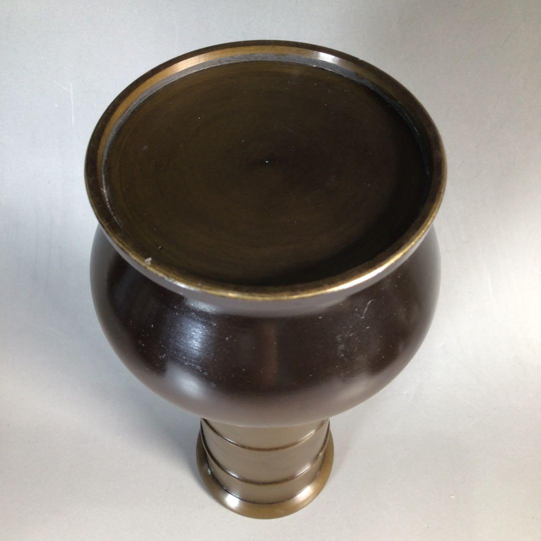 Ｎ８４１　皆具　『角田秀峰造』『唐銅』『水指　建水　蓋置　杓立』　共箱　茶道具