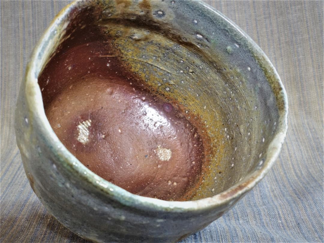 入手困難★ジェフ・シャピロ【師：伊勢崎淳】焼き締め茶碗★個展作★ニューヨーク