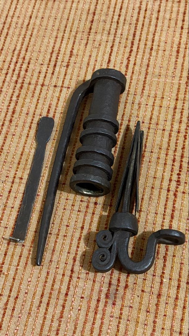 古民具　錠前　鍵　蔵戸　時代物 アンティーク　オブジェ