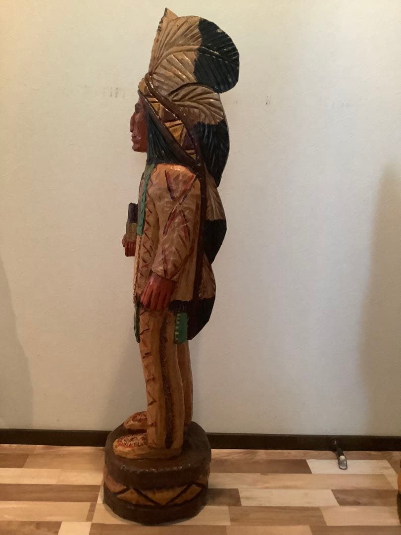 フランク・ギャラガー作ヴィンテージ 120cmシガーストア・インディアン像