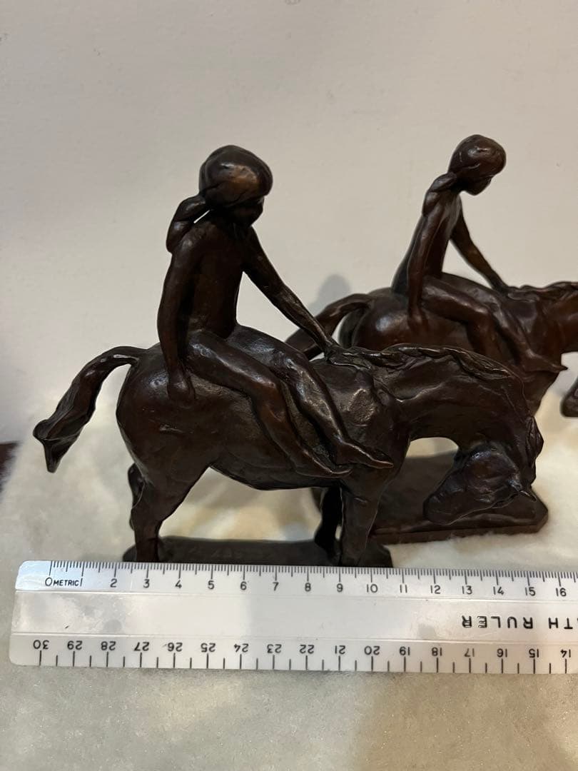 Kelsey 騎馬像 ブロンズ製　2体セット 1976年製