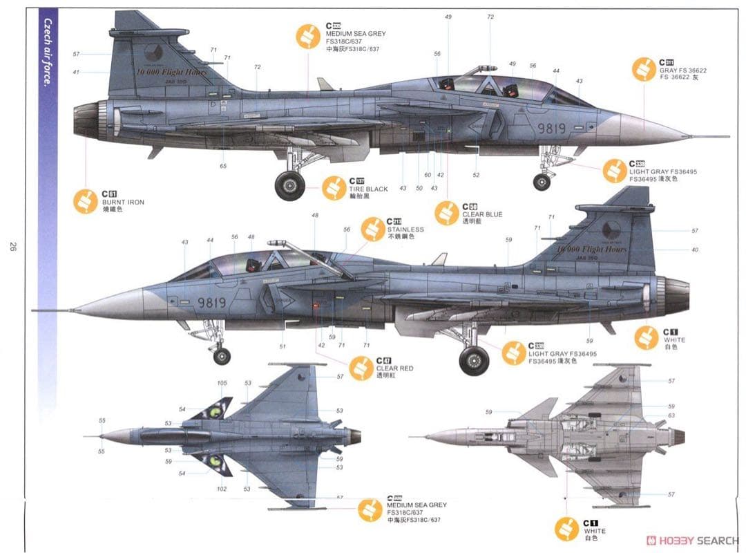 【入手困難】1:48 SAAB Jas-39B/D Gripen