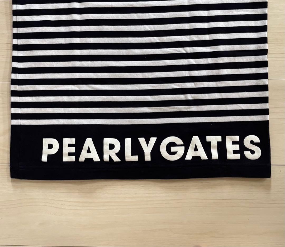 PEARLY GATES ストライプ 半袖モックネックシャツ