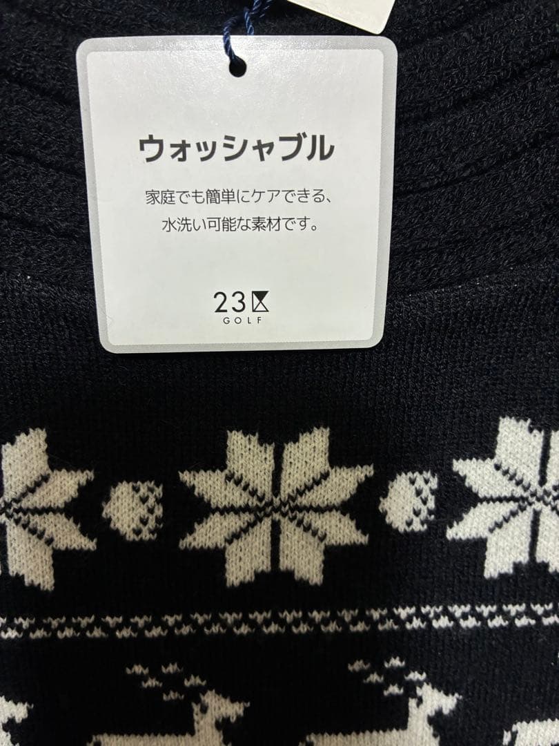 23区ゴルフ長袖ニット防風セーター婦人レディースM